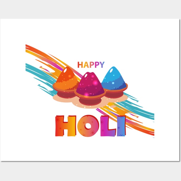 Happy Holi Latest Design Wall Art by who_rajiv